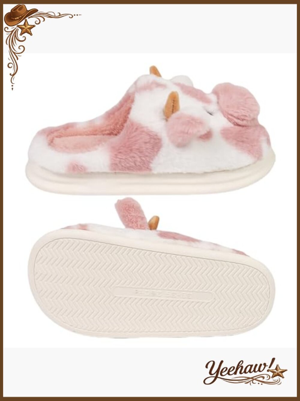 Faux Fur Fuzzy Animal Slippers, Warm Plush Comfy Indoor Outdoor Footwear - Picture 4 of 7